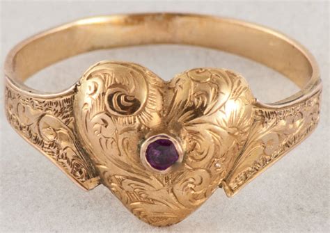 vintage heart ring sets.